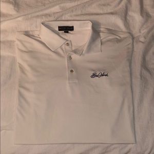 White golf shirt from Sea Island